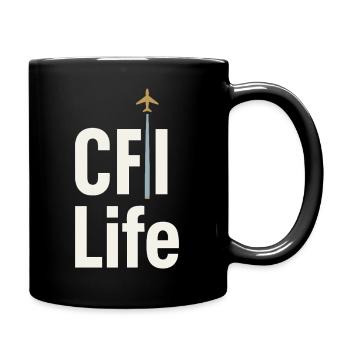 Instructeur de vol Cfi Pilote Instructeur d’aviation - Mug uni - noir - Droite