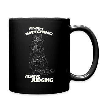 TOUJOURS À OBSERVER, TOUJOURS À JUGER - Mug uni - noir - Droite