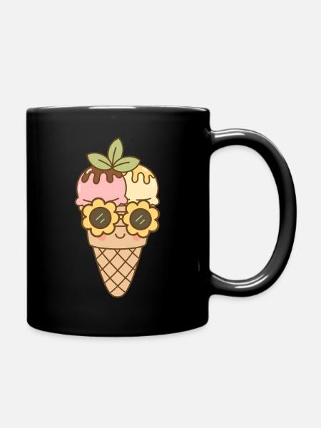 Eis - Tasse einfarbig - Schwarz