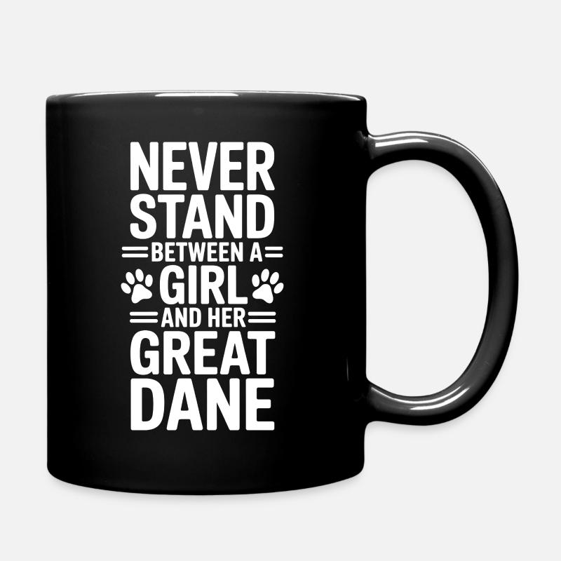 Deutsche Dogge Spruch Lustiges Dogge Geschenk - Tasse einfarbig - Schwarz