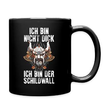 Mittelalter Schildwall Mittelaltermarkt Wikinger - Tasse einfarbig - Schwarz - Rechts
