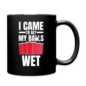 Je suis venu me mouiller les couilles Graphisme - Mug uni - noir - Droite
