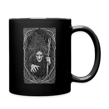 Baba Yaga Dunkle Slawische Hexenkunst - Tasse einfarbig - Schwarz - Rechts