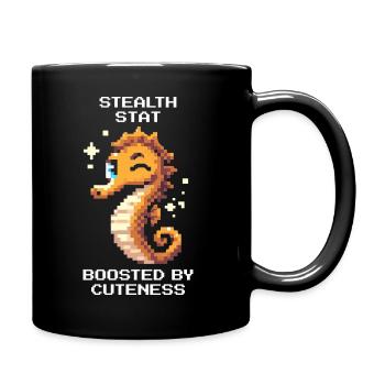 Doux et Invisible | Hippocampe - Mug uni - noir - Droite