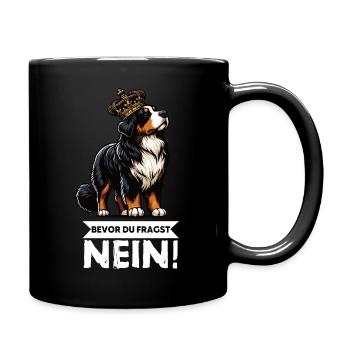 Before you ask Bernese Mountain Dog Mountain Dogs - Full Colour Mug - black - Right