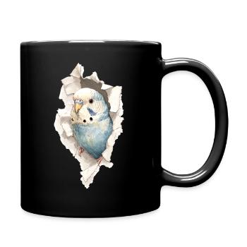 Perruche ondulée - Mug uni - noir - Droite