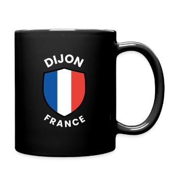 Dijon Frankreich Flaggenschild - Tasse einfarbig - Schwarz - Rechts