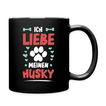 I love my husky - Full Colour Mug - black - Right