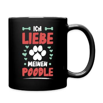 I love my poodle - Full Colour Mug - black - Right