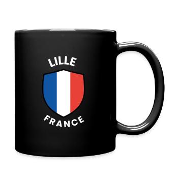 Petit caractère du Bouclier de France - Mug uni - noir - Droite