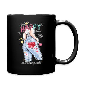 Happy Dreamer Never Doubt Yourself Design - Tasse einfarbig - Schwarz - Rechts