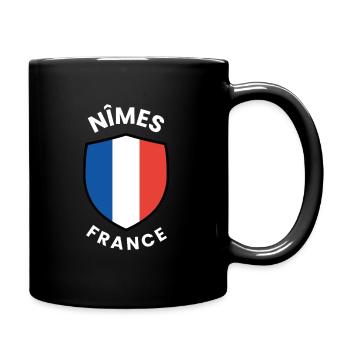 Nîmes France Shield Design - Full Colour Mug - black - Right