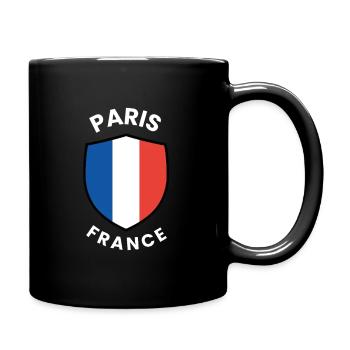 Paris Flag Shield Emblem - Full Colour Mug - black - Right