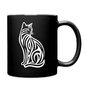 Just a White Cat #1 | N-imal_Wears - Tasse einfarbig - Schwarz - Rechts