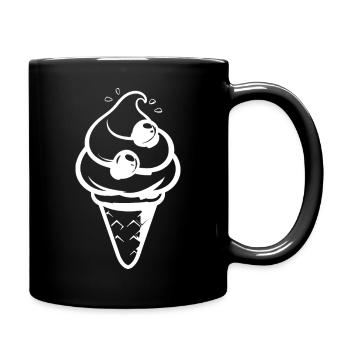 Dessin de glace - Mug uni - noir - Droite