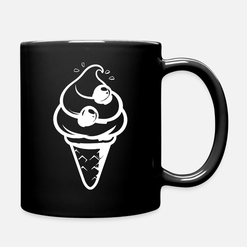 Speiseeis Zeichnung - Full Colour Mug - black