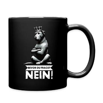 Bevor Du Fragst Nein Irischer Wolfshund Wolfshund  - Tasse einfarbig - Schwarz - Rechts