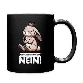 Avant que vous ne demandiez : non, lapin, lapin, lapin, lapin - Mug uni - noir - Droite