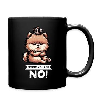 Before You Ask Pomeranian Pomeranian Pomeranian Spitz Dog - Full Colour Mug - black - Right