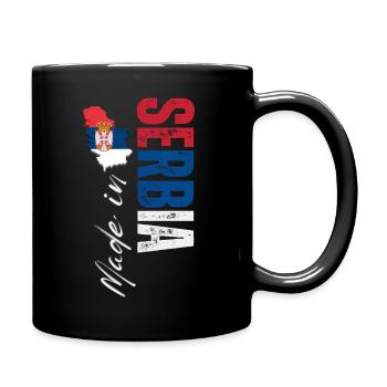 Fabriqué en Serbie, né en Serbie - Mug uni - noir - Droite