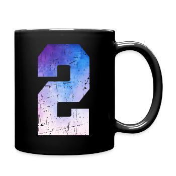 numéro 2 – Cadeau anniversaire 2 ans - Mug uni - noir - Droite
