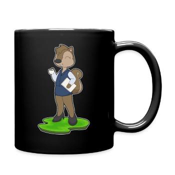 Eichhörnchen Sekretärin Kaffee Büro - Tasse einfarbig - Schwarz - Rechts