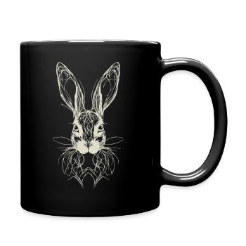 Géométrie du lapin de Pâques - Mug uni - noir - Droite