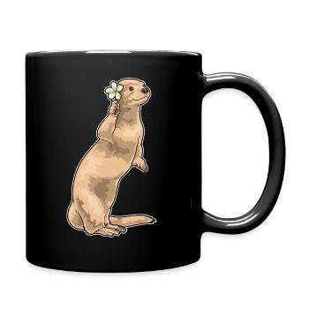 Plumeria de la loutre - Mug uni - noir - Droite