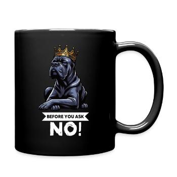 Avant de demander Cane Corso Cane Corsos Corso Corso Héliceur - Mug uni - noir - Droite