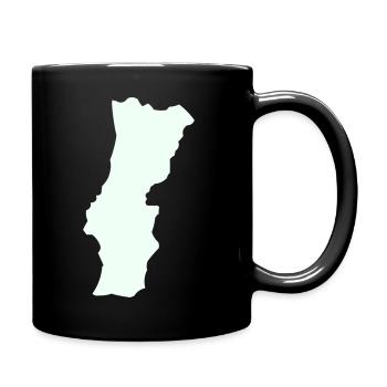 Graphique de silhouette du Portugal - Mug uni - noir - Droite