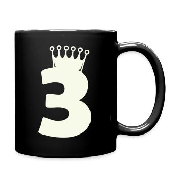 3_krone - Tasse einfarbig - Schwarz - Rechts