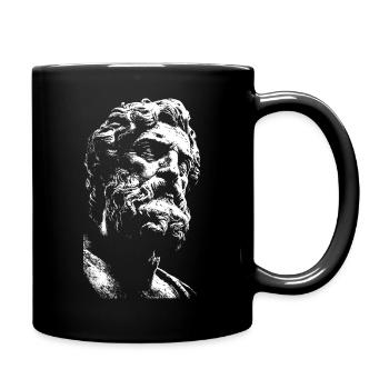 Pure Stoicism – Ancient Philosopher's Portrait - Full Colour Mug - black - Right