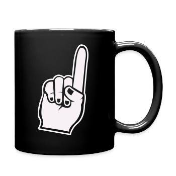 Fan Hand Index Finger Icon - Full Colour Mug - black - Right