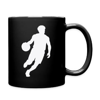 Silhouette de basket sautée - Mug uni - noir - Droite