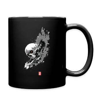 Gashadokuro – Sumi-e Yokai Skull - Full Colour Mug - black - Right