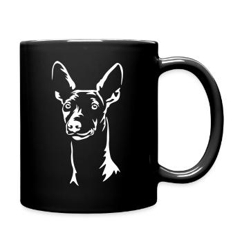 Cirneco dell Etna Kopf "Black Edition" - Tasse einfarbig - Schwarz - Rechts