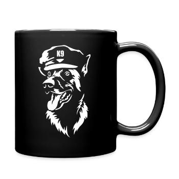 Malinois Kopf "Black Edition" - Tasse einfarbig - Schwarz - Rechts