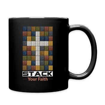 Stackez votre foi - Mug uni - noir - Droite