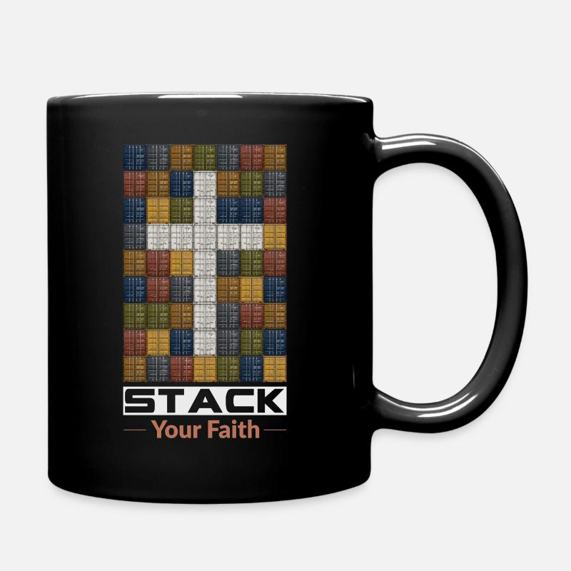 Stapele deinen Glauben - Tasse einfarbig - Schwarz
