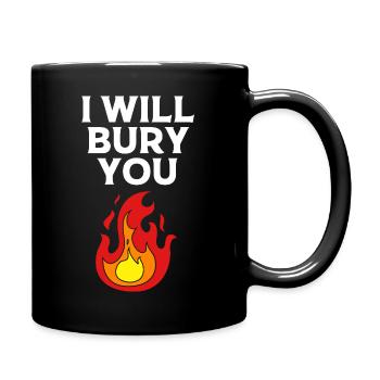Bestattung - Tasse einfarbig - Schwarz - Rechts