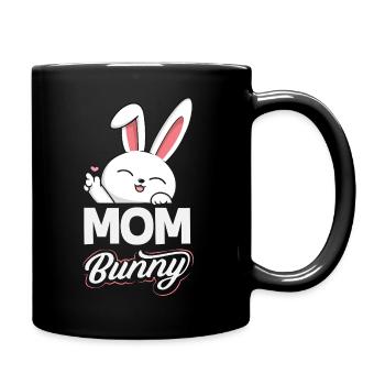 Joyeuse Pâques, douce chasse aux œufs du lapin, œufs de Pâques - Mug uni - noir - Droite
