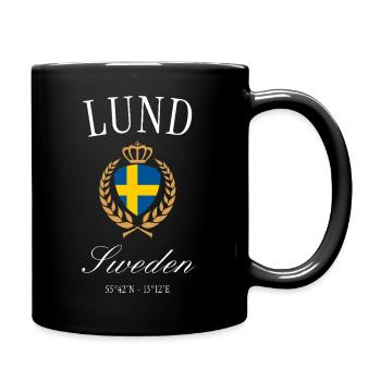 Couronne d’armoiries de Lund, Suède, souvenir de voyage - Mug uni - noir - Droite