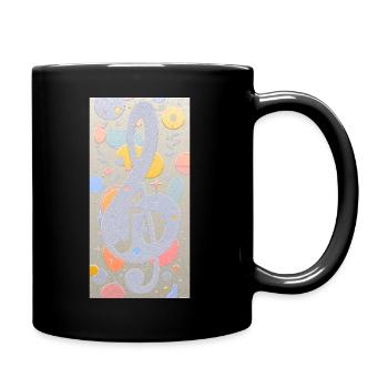 Œuvres abstraites avec partitions - Mug uni - noir - Droite