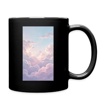 Background clouds Pink - Full Colour Mug - black - Right