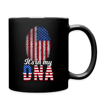 C’est dans mon ADN Empreinte américaine Drapeau américain - Mug uni - noir - Droite