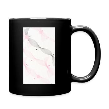 Bouquet de fleurs aquarelles roses - Mug uni - noir - Droite