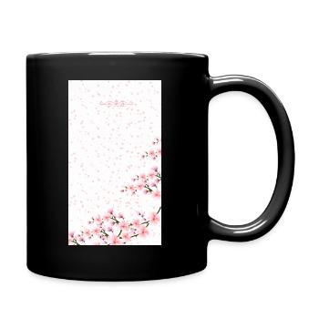 Bouquet de fleurs aquarelles roses - Mug uni - noir - Droite