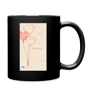 Bouquet de fleurs aquarelles roses - Mug uni - noir - Droite