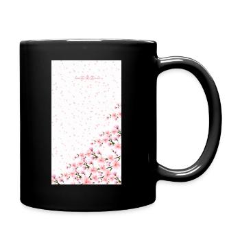 Bouquet de fleurs aquarelles roses - Mug uni - noir - Droite