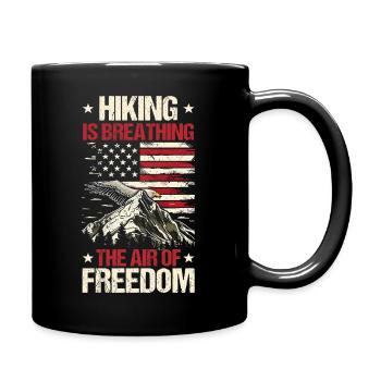 Hiking Mountain Trail Backpacking Outdoors Poaching - Full Colour Mug - black - Right